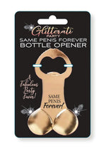 Load image into Gallery viewer, Glitterati Penis Bottle Opener - Black/Rose Gold
