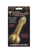 Load image into Gallery viewer, Glitterati Penis Candle - Gold Glitter - Gold
