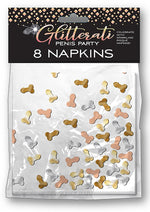 Load image into Gallery viewer, Glitterati Penis Party Napkins - 8 Pack
