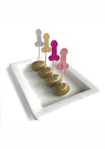 Load image into Gallery viewer, Glitterati Penis Party Picks - Assorted Colors - 24 Per Pack
