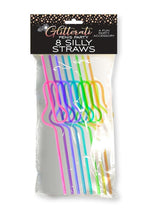 Load image into Gallery viewer, Glitterati Silly Penis Straws - Rainbow - 8 Pack
