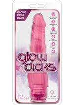 Load image into Gallery viewer, Glow Dicks The Banger Vibrating Dildo - Glow In The Dark/Pink - 9in