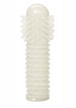 Load image into Gallery viewer, Glow In The Dark Reversible Penis Sleeve - Clear/Glow In The Dark
