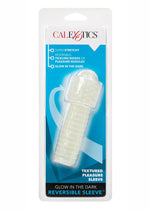 Load image into Gallery viewer, Glow In The Dark Reversible Penis Sleeve - Clear/Glow In The Dark
