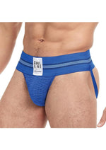 Load image into Gallery viewer, Goal Line Class Jockstrap - Blue - Medium/Small
