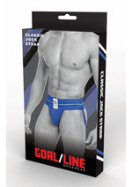 Load image into Gallery viewer, Goal Line Class Jockstrap - Blue - Medium/Small
