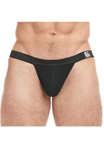 Load image into Gallery viewer, Goal Line Low Rise Jockstrap - Black - Medium/Small
