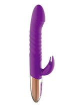 Load image into Gallery viewer, Goddess Thrusting Delight Rechargeable Silicone Dual Stimulating Vibrator - Purple
