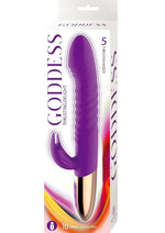Load image into Gallery viewer, Goddess Thrusting Delight Rechargeable Silicone Dual Stimulating Vibrator - Purple
