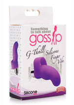 Load image into Gallery viewer, Gossip G-Thrill Silicone Finger Vibrator with Full Size Bullet - Purple
