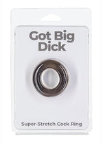 Load image into Gallery viewer, Got Big D Super-Stretch Cock Ring - Black
