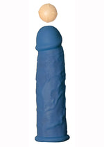 Load image into Gallery viewer, Great Extender 1st Silicone Vibrating Sleeve - Blue - 6.5in
