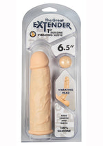 Load image into Gallery viewer, Great Extender 1st Silicone Vibrating Sleeve - Vanilla - 6.5in
