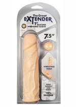 Load image into Gallery viewer, Great Extender 1st Silicone Vibrating Sleeve - Vanilla - 7.5in
