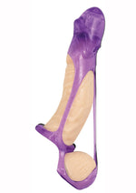 Load image into Gallery viewer, Great Extender Vibrating Sleeve Cock Ring and Ball Cradle - Purple

