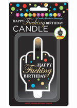 Load image into Gallery viewer, Happy F&#39;n Birthday Fu Finger Candle - Multicolor
