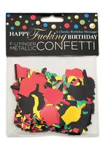 Load image into Gallery viewer, Happy F&#39;n Birthday Fu Finger Confetti - Multicolor
