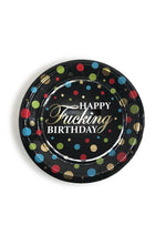 Load image into Gallery viewer, Happy F&#39;n Birthday Plates - Multicolor - 8 Per Pack
