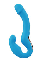 Load image into Gallery viewer, Harmony Duo App-Controlled Rechargeable Silicone Strapless Strap-On - Blue/Gold
