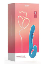 Load image into Gallery viewer, Harmony Duo App-Controlled Rechargeable Silicone Strapless Strap-On - Blue/Gold
