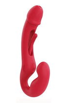 Load image into Gallery viewer, Harmony Duo App-Controlled Rechargeable Silicone Strapless Strap-On - Gold/Red
