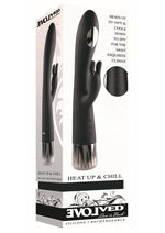 Load image into Gallery viewer, Heat Up and Chill Rechargeable Silicone Heating and Cooling G-Spot Dual Stim Vibrator - Black
