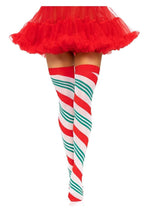 Load image into Gallery viewer, Holiday Ribbon Thigh High