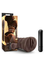 Load image into Gallery viewer, Hot Chocolate Brianna Vibrating Masturbator with Bullet - Pussy - Chocolate
