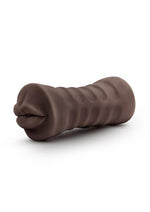 Load image into Gallery viewer, Hot Chocolate Heather Vibrating Masturbator with Bullet - Mouth

