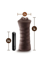 Load image into Gallery viewer, Hot Chocolate Renee Vibrating Masturbator with Bullet - Mouth
