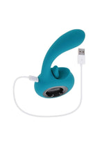 Load image into Gallery viewer, How Many Licks Rechargeable Silicone Vibrator with Clitoral Stimulator
