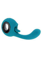 Load image into Gallery viewer, How Many Licks Rechargeable Silicone Vibrator with Clitoral Stimulator - Blue
