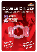 Load image into Gallery viewer, Humm Dinger Double Dinger Dual Vibrating Cock Ring - Magenta/Pink
