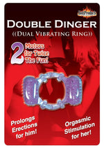Load image into Gallery viewer, Humm Dinger Double Dinger Dual Vibrating Cockring - Purple
