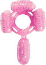 Load image into Gallery viewer, Humm Dinger Super Quad Vibrating Cock Ring - Magenta/Pink
