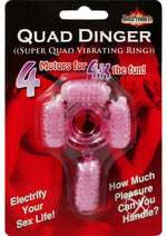 Load image into Gallery viewer, Humm Dinger Super Quad Vibrating Cock Ring - Magenta/Pink
