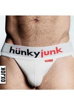 Load image into Gallery viewer, Hunker Comfy Pouch Slider-Strap Jock - White Snow