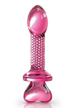 Load image into Gallery viewer, Icicles No. 82 Textured Glass Juicer Anal Probe with Heart Shaped Handle
