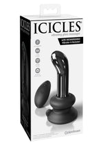 Load image into Gallery viewer, Icicles No. 84 Rechargeable Glass P-Spot Plug with Remote Control - Black
