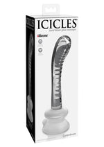 Load image into Gallery viewer, Icicles No. 88 Glass G-Spot Wand with Bendable Silicone Suction Cup - Clear
