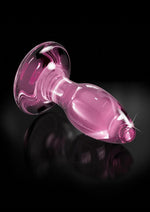 Load image into Gallery viewer, Icicles No. 90 Glass Anal Plug with Bendable Silicone Suction Cup - Pink

