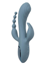 Load image into Gallery viewer, III Triple Ecstasy Rechargeable Silicone Stimulating Massager - Blue
