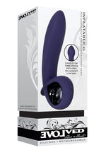 Load image into Gallery viewer, Inflatable G Silicone Rechargeable Vibrator - Purple
