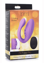 Load image into Gallery viewer, Inmi 7x Pulse Pro Pulsing Silicone Rechargeable Clit Stim Vibe with Remote Control - Purple
