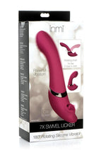 Load image into Gallery viewer, Inmi 7x Swivel Licker 180 Rotating Silicone Licking Vibrator - Pink
