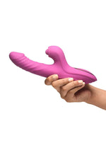 Load image into Gallery viewer, Inmi Bumping Bunny Thrusting Pulsing Rechargeable Silicone Rabbit Vibrator
