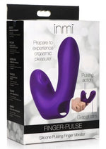 Load image into Gallery viewer, Inmi Finger Pulse Rechargeable Silicone Finger Vibrator - Purple

