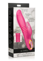 Load image into Gallery viewer, Inmi Lil&#39; Swell 35x Thrusting and Swelling Rechargeable Silicone Rabbit Vibrator - Pink

