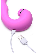 Load image into Gallery viewer, Inmi Shegasm 5 Star Tapping Silicone Rechargeable G-Spot Vibrator with Suction

