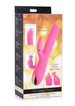 Load image into Gallery viewer, Inmi Versa-Thrust Rechargeable Silicone 10x Rabbit Vibrator with 3 Attachments - Pink